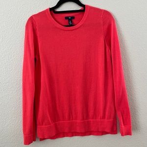 Gap, long-sleeve, crew neck, punch colored sweater